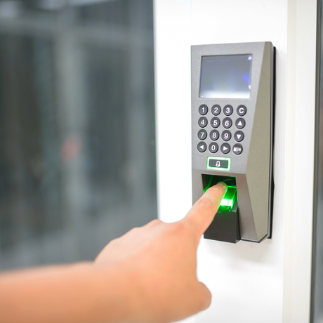 A fingerprint scanning lock