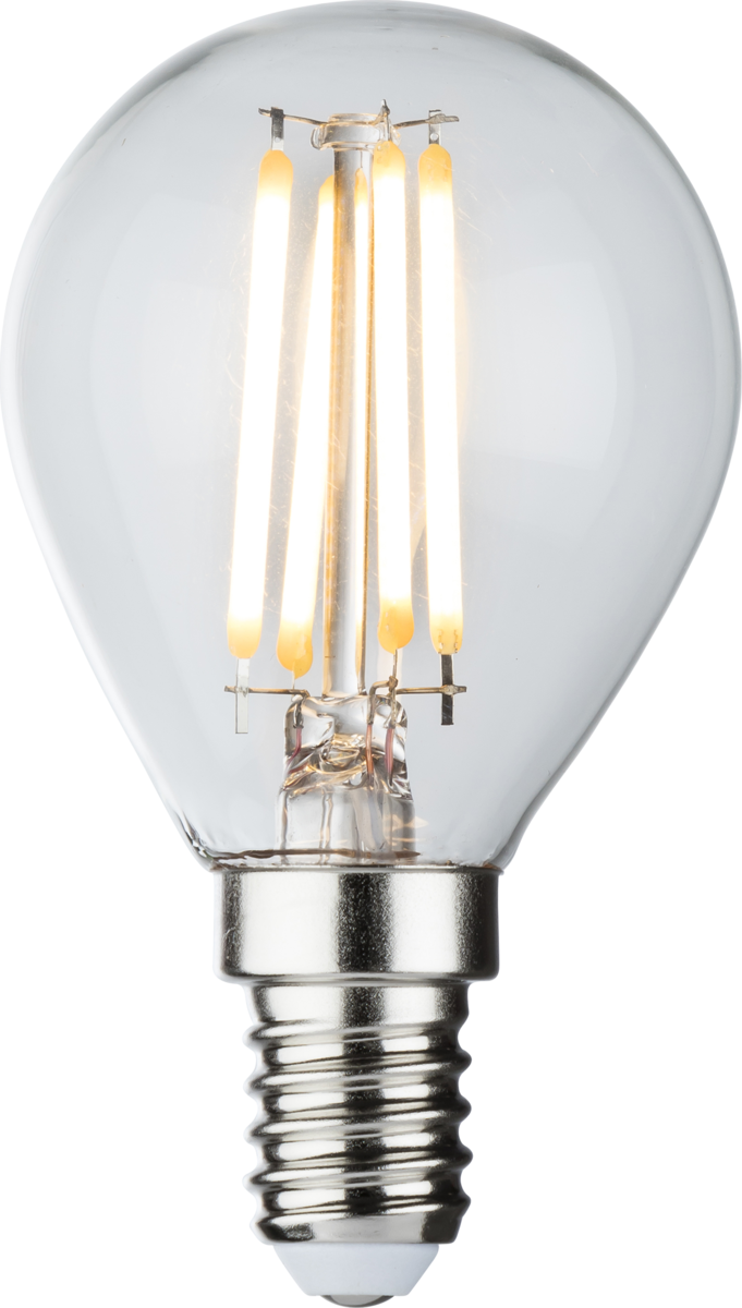 230V 4W LED SES Clear Golf Ball Filament Lamp - 2700K Dimmable