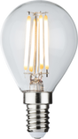 230V 4W LED SES Clear Golf Ball Filament Lamp - 2700K Dimmable