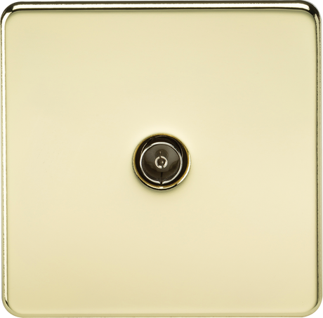 TV Outlet Non-Isolated Polished Brass - ML Accessories