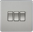 10AX 3G 2-way Switch - Brushed Chrome