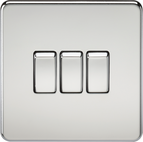 10AX 3G 2-way Switch - Polished Chrome