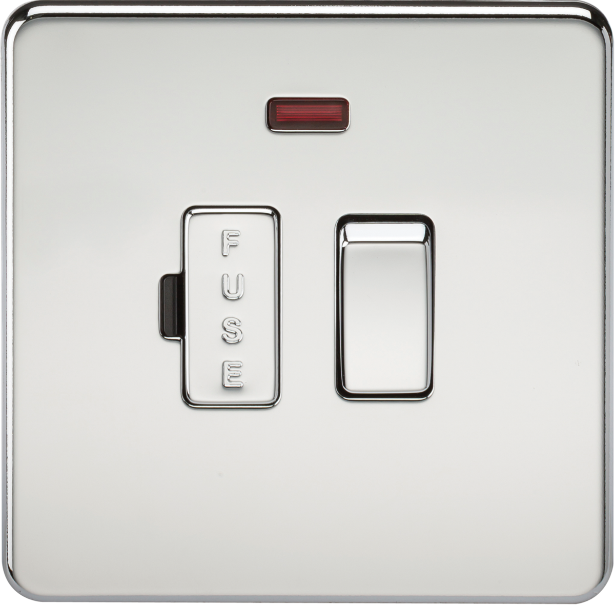 13A Switched Fused Spur Unit - Polished Chrome