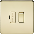 13A Switched Fused Spur Unit - Polished Brass