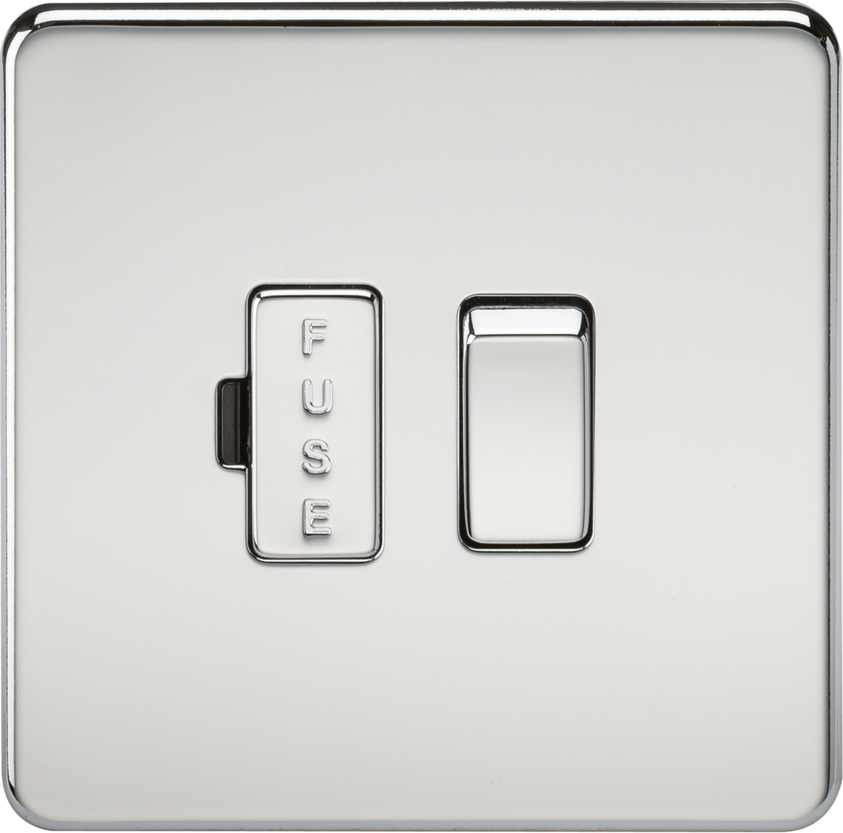 13A Switched Fused Spur Unit - Polished Chrome