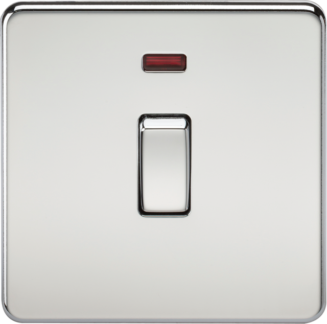 20A 1G DP Switch with Neon - Polished Chrome - ML Accessories