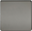 1G Screwless Blanking Plate - Black Nickel