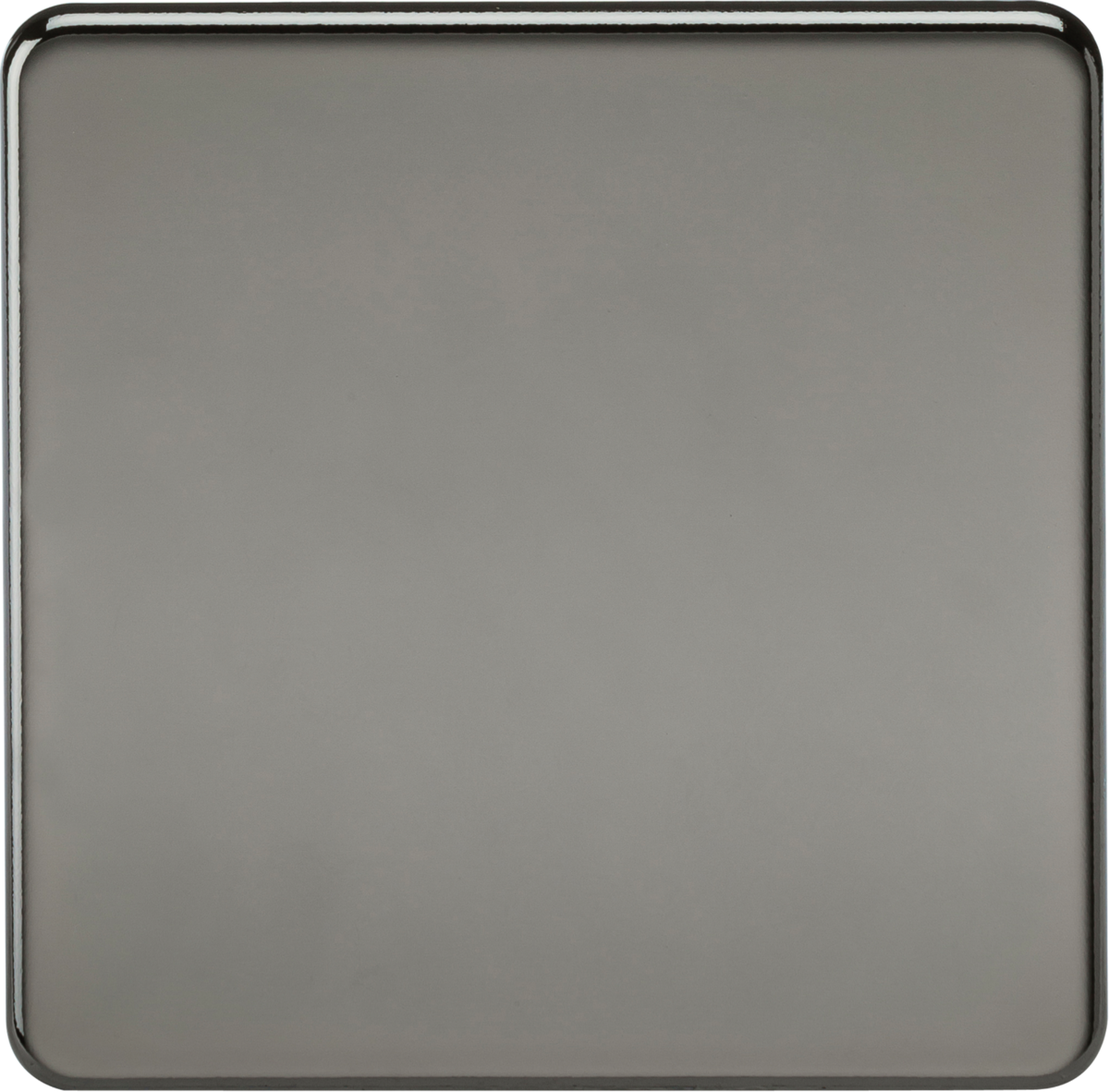 1G Screwless Blanking Plate - Black Nickel