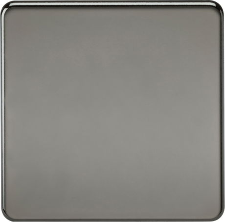 1G Screwless Blanking Plate - Black Nickel