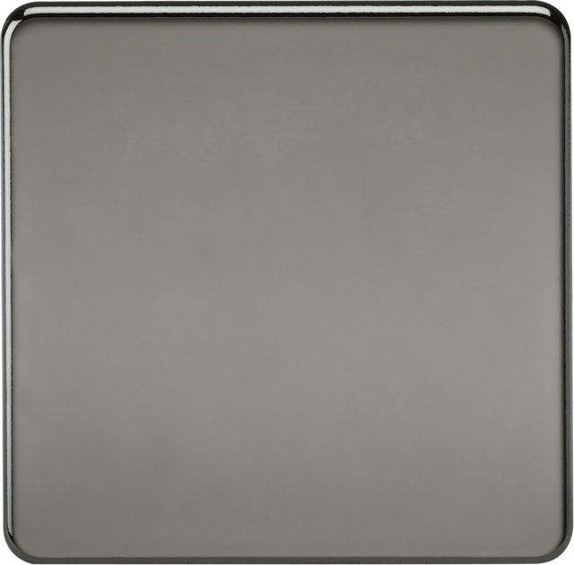 1G Screwless Blanking Plate - Black Nickel