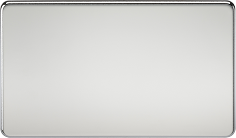 2G Blanking Plate - Polished Chrome, Screwless Design