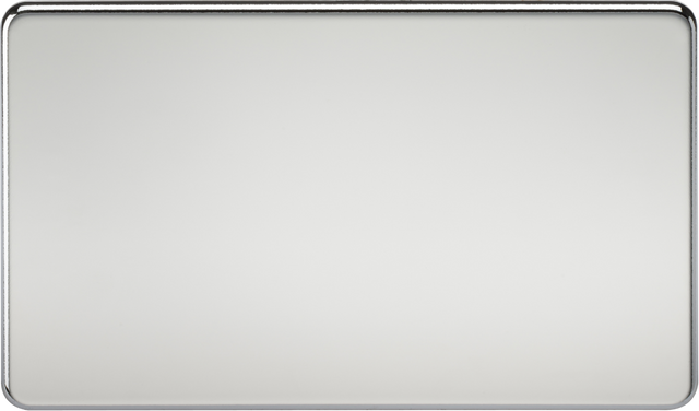2G Blanking Plate - Polished Chrome, Screwless Design