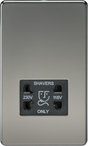 115V/230V Dual Voltage Shaver Socket - Black Nickel