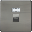 RJ45 Network Outlet - Black Nickel - Screwless Design