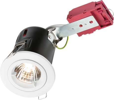 230V 50W Fixed GU10 IC Fire-Rated Downlight in White