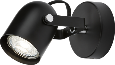 230V GU10 Single Spotlight - Matt Black