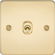 10AX 1G 2-way Toggle Switch - Polished Brass