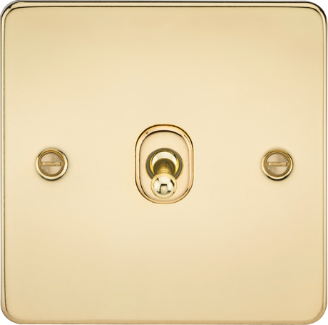 10AX 1G 2-way Toggle Switch - Polished Brass