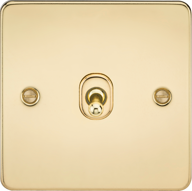10AX 1G 2-way Toggle Switch - Polished Brass