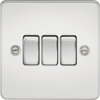 10AX 3G 2-way Switch in Polished Chrome - Ultra-low Profile Design