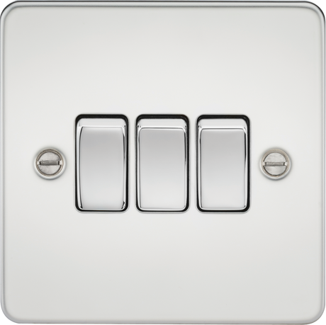 10AX 3G 2-way Switch in Polished Chrome - Ultra-low Profile Design