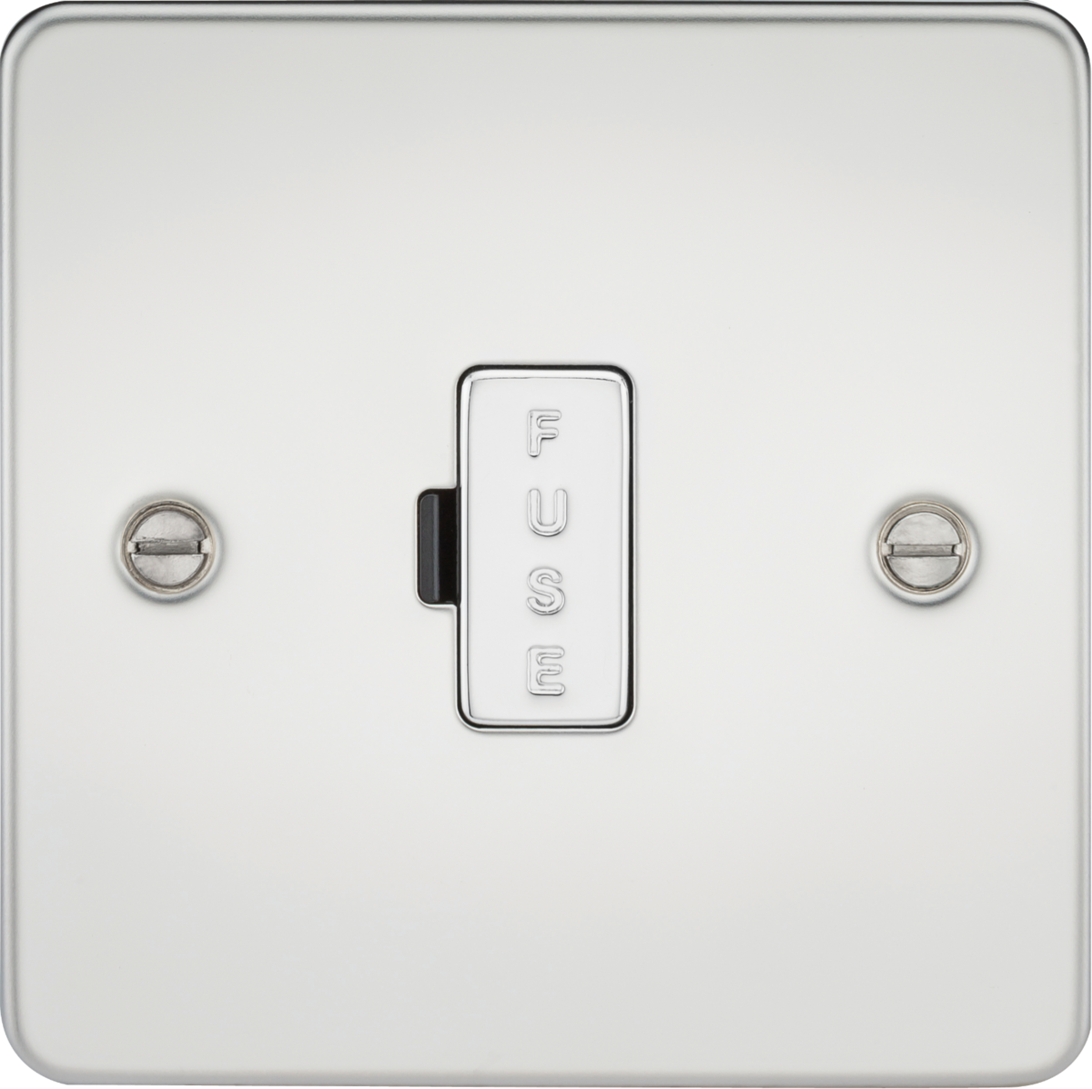 13A Fused Spur Unit - Polished Chrome with Ultra Low Profile Design