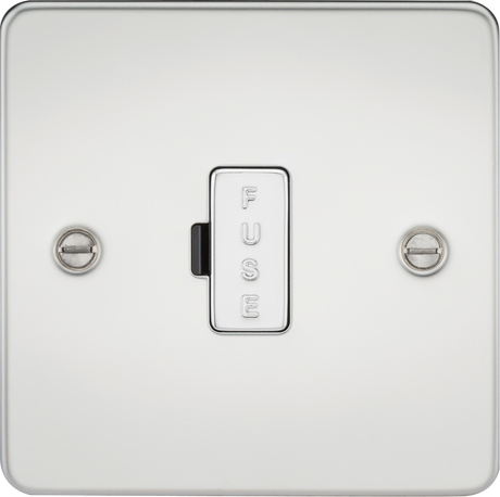 13A Fused Spur Unit - Polished Chrome with Ultra Low Profile Design