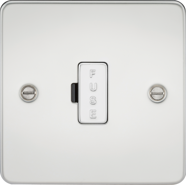 13A Fused Spur Unit - Polished Chrome with Ultra Low Profile Design