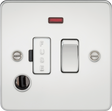 Flat Plate 13A Switched Fused Spur Unit - Polished Chrome