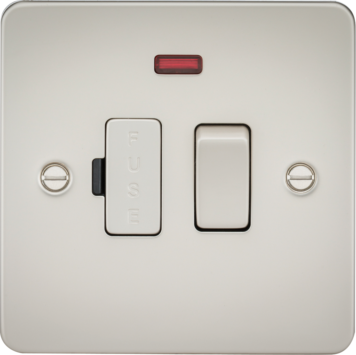 13A Switched Fused Spur Unit with Neon - Pearl