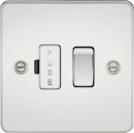 13A Switched Fused Spur Unit - Polished Chrome