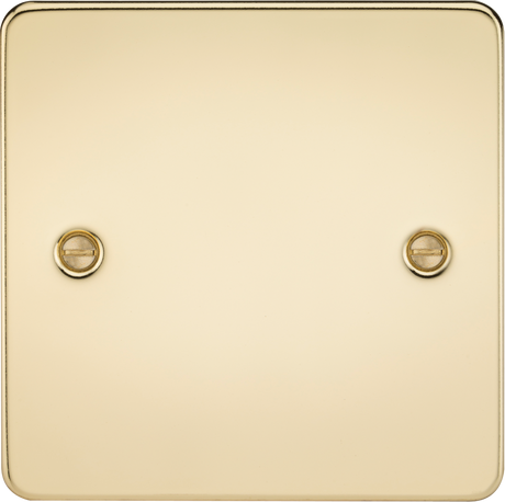 1G Blanking Plate - Polished Brass, Flat Plate Design