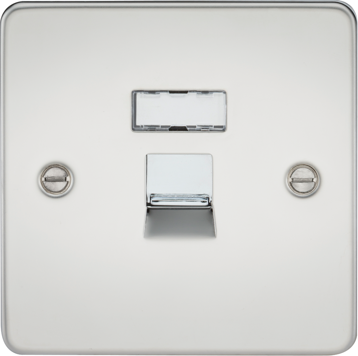 RJ45 Network Outlet - Polished Chrome
