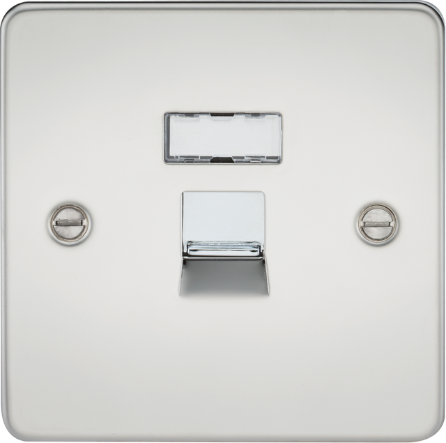 RJ45 Network Outlet - Polished Chrome