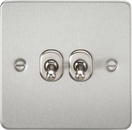 10AX 2G 2-way Toggle Switch - Brushed Chrome