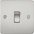 10AX 1G Intermediate Switch - Brushed Chrome with Flat Plate Design