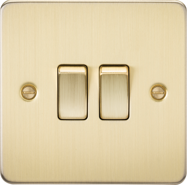 10AX 2G 2-way Switch - Brushed Brass