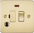 13A Switched Fused Spur Unit with Neon Indicator - Brushed Brass