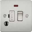 Brushed Chrome 13A Switched Fused Spur Unit with Flex Outlet