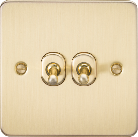 10AX 2G Toggle Switch - Brushed Brass