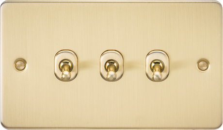 10AX 3G 2-way Toggle Switch - Brushed Brass