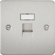 RJ45 Network Outlet - Brushed Chrome
