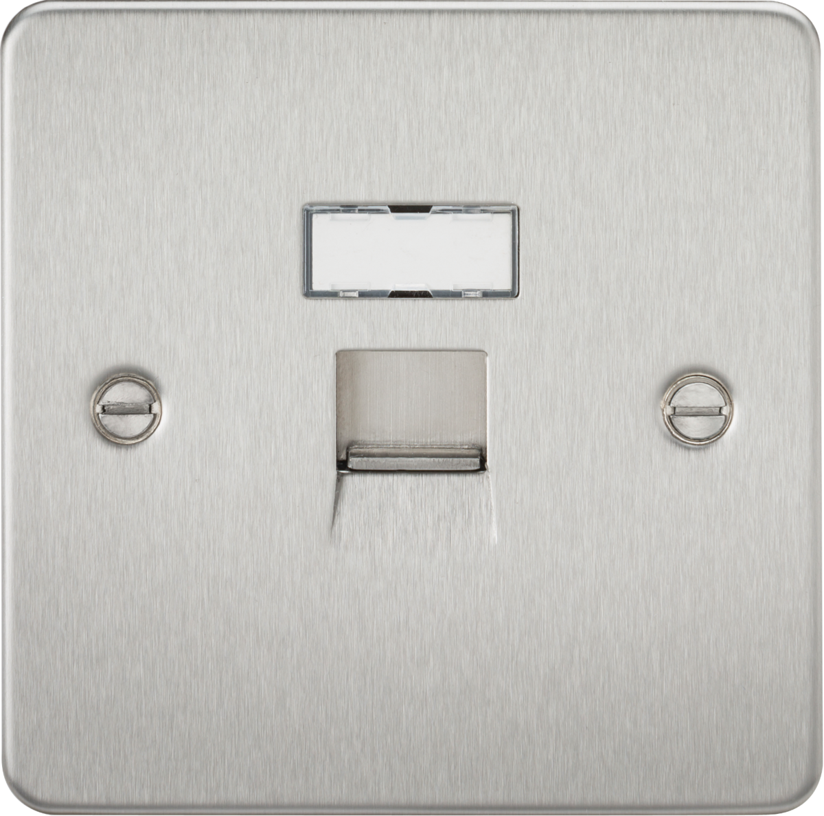 RJ45 Network Outlet - Brushed Chrome