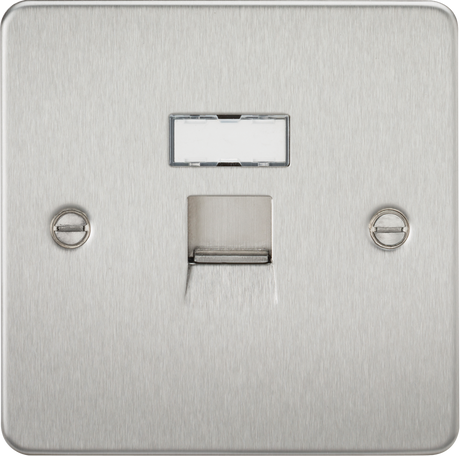 RJ45 Network Outlet - Brushed Chrome