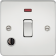 20A 1G DP Switch with Neon & Flex Outlet - Polished Chrome