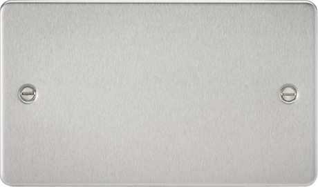 2G Blanking Plate in Brushed Chrome - Flat Plate Design