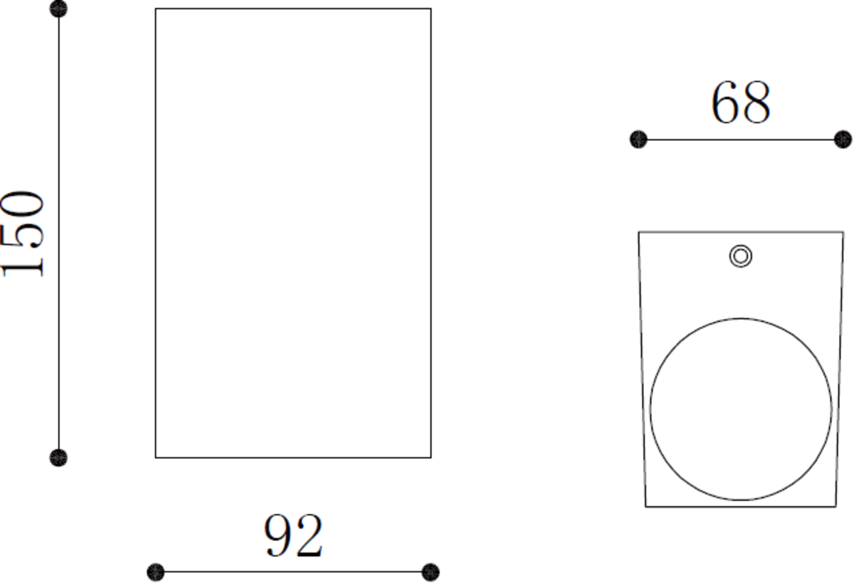 ALANA IP65 GU10 Up/Down Wall Light Image