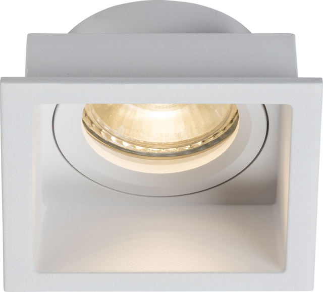 Dipa Single Fixed Square Anti-Glare Downlight White - Knightsbridge