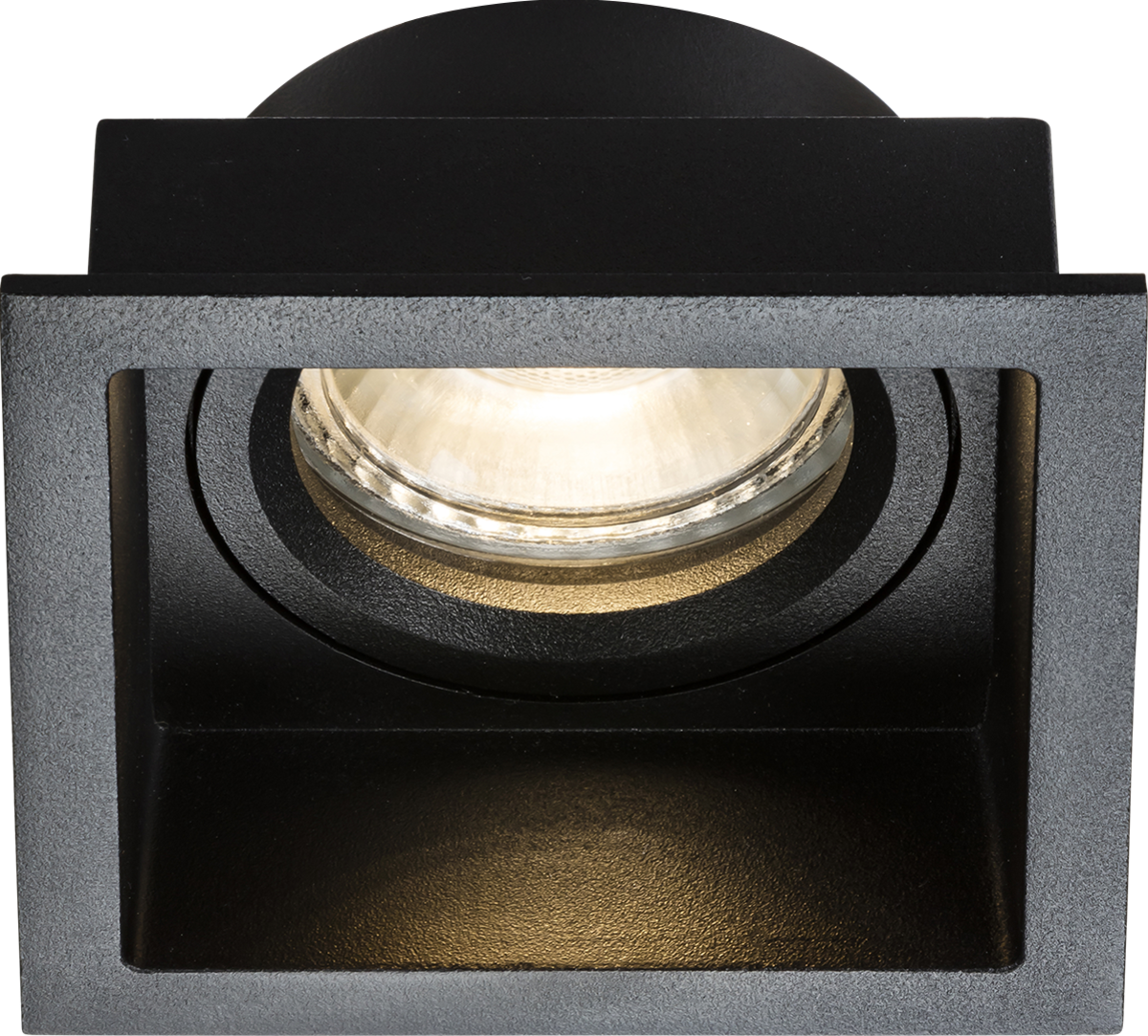 Dipa Single Fixed Square Anti-Glare Downlight in Black Finish