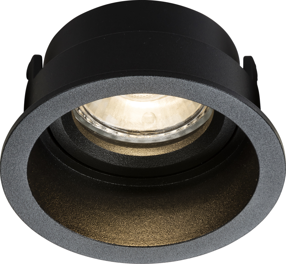 Dipa Single Fixed Round Anti-Glare Downlight - Black